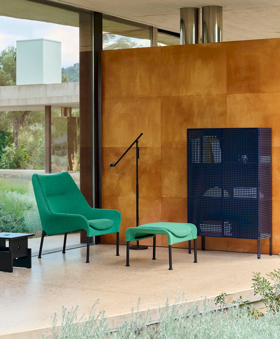 Perforated Cabinet Floor / O2 Lounge Chair / O2 Ottoman