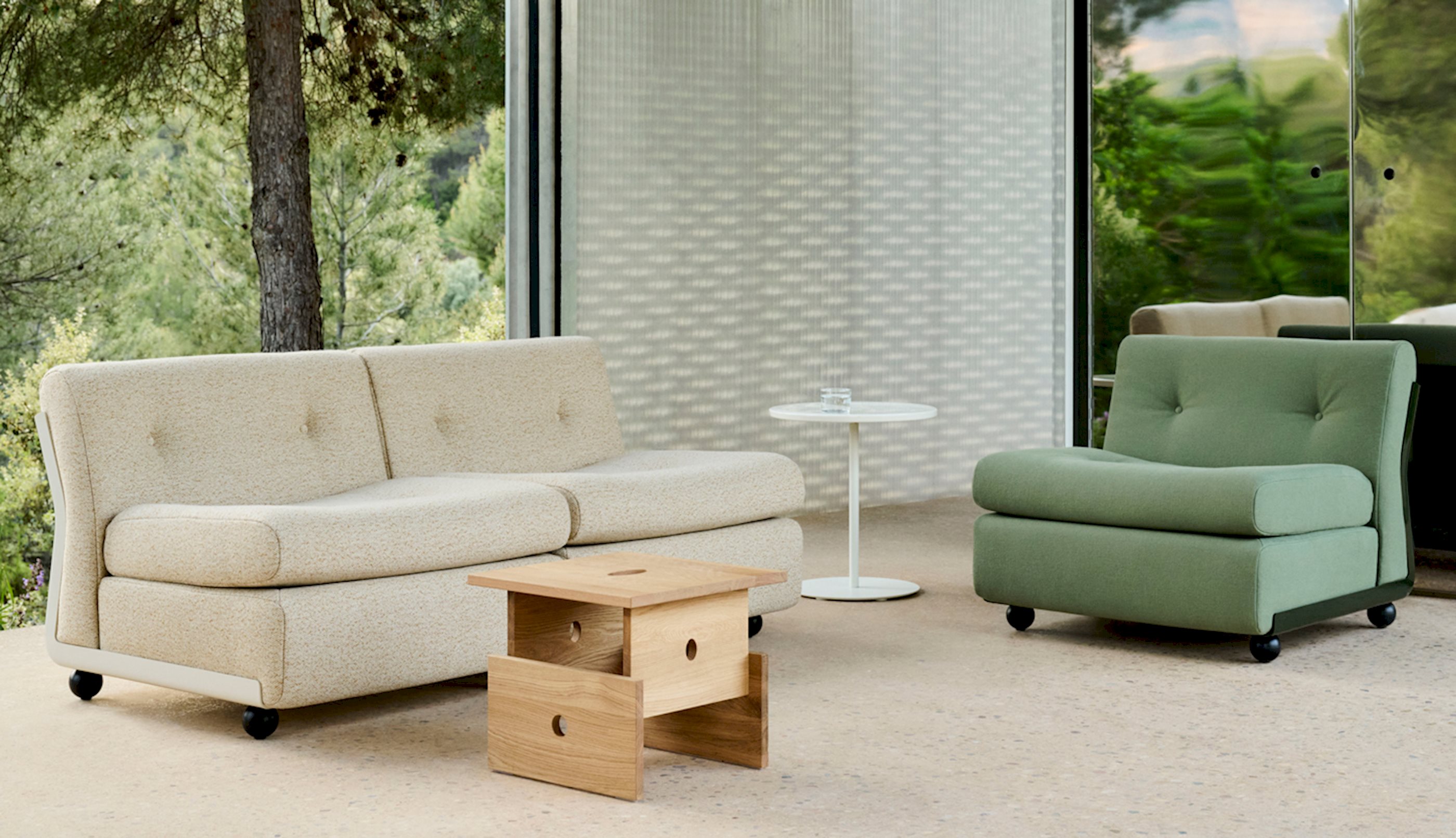 Wood Box Coffee Table / Amanta 2 Seater / Amanta 1 Seater / Pyro Coffee Table