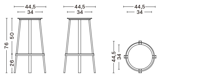 REVOLVER BAR STOOL HIGH