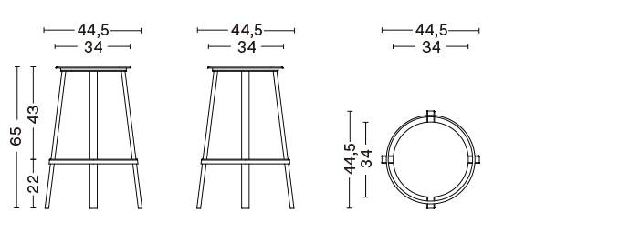 REVOLVER BAR STOOL LOW