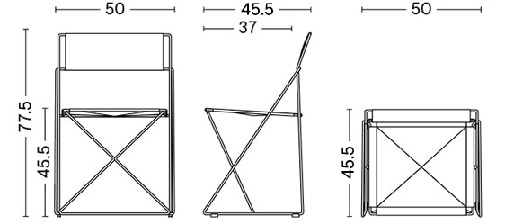 X-LINE CHAIR CHROMED（屋内用）