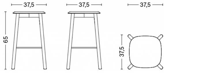 [50%OFF]SOFT EDGE 82 BAR STOOL LOW / H65