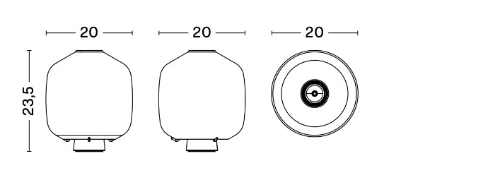 ASPEKT BUOY GLASS PENDANT 200