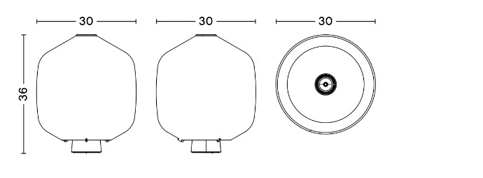 ASPEKT BUOY GLASS PENDANT 300