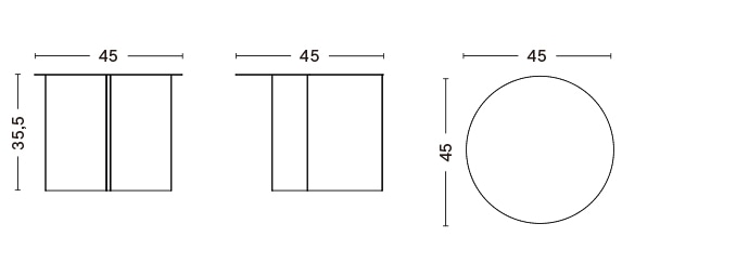 SLIT TABLE ROUND