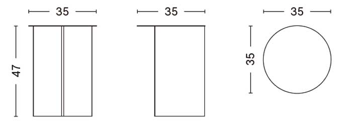 SLIT TABLE WOOD HIGH