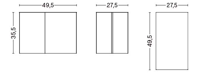 SLIT TABLE WOOD OBLONG