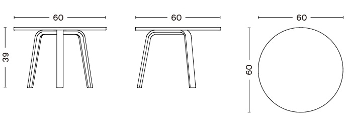 BELLA COFFEE TABLE / Φ60 x 39 cm