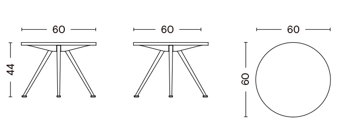 PYRAMID COFFEE TABLE 51 / Φ60 x H44