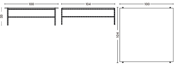 REBAR COFFEE TABLE / L100 x W104 x H33 cm