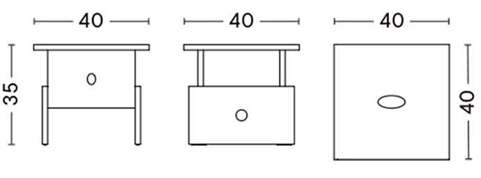 【2026年春 発売予定】WOOD BOX COFFEE TABLE / W40 x D40 x H35