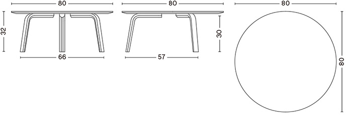 BELLA COFFEE TABLE / Φ80 x 32 cm