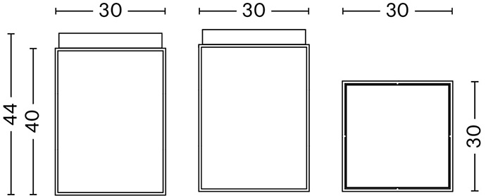TRAY TABLE S HIGH（TWO TONE） / L30 x W30 x H44