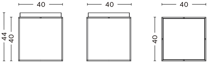 TRAY TABLE M HIGH（TWO TONE） / L40 x W40 x H44