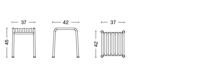 PALISSADE STOOL - HOT GALVANISED