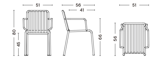 PALISSADE ARM CHAIR - HOT GALVANISED