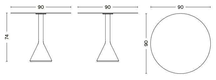 PALISSADE CONE TABLE / Φ90 x H74