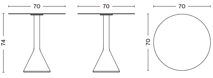 PALISSADE CONE TABLE / Φ70 x H74