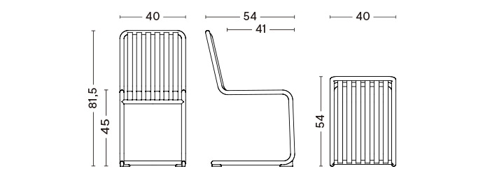 PALISSADE CANTILEVER CHAIR - HOT GALVANISED