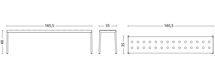 BALCONY BENCH / L165.5 cm