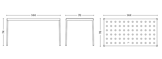 BALCONY TABLE / L144 x W76 x H74 cm