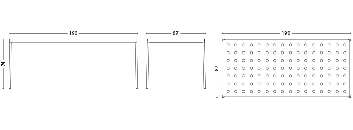 BALCONY TABLE / L190 x W87 x H74 cm