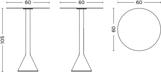 PALISSADE CONE TABLE / Φ60 x H105
