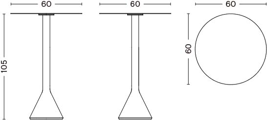 PALISSADE CONE TABLE / Φ60 x H105 cm