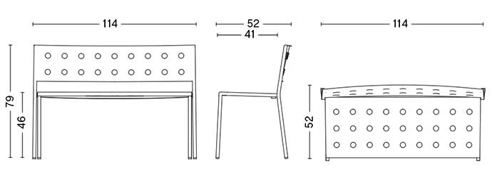 BALCONY DINING BENCH