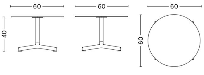 NEU TABLE LOW ROUND / Φ60 x H40 cm