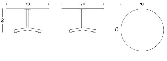 NEU TABLE LOW ROUND / Φ70 x H40 cm