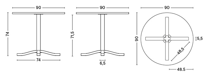 PASTIS TABLE / Φ90 x H74 cm