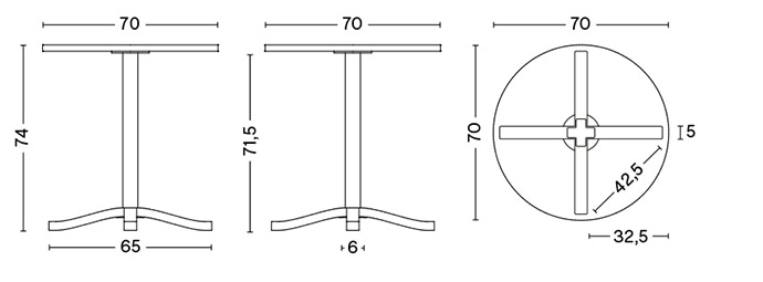PASTIS TABLE / Φ70 x H74 cm
