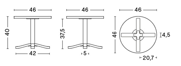 PASTIS COFFEE TABLE / Φ46 x H40 cm