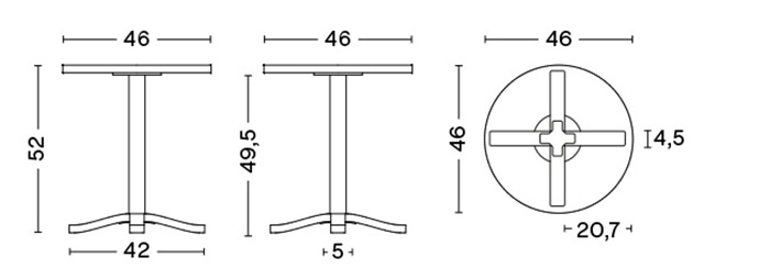 PASTIS COFFEE TABLE / Φ46 x H52 cm