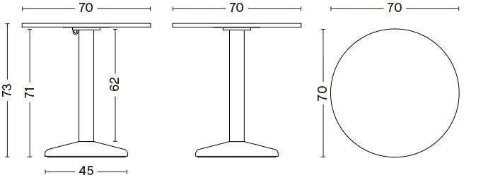CERAMIC TABLE Φ70