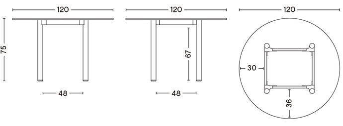 【2026年夏 発売予定】ANNEX ROUND TABLE / Φ120 x H75