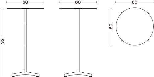 NEU TABLE HIGH / Φ60 x H95 cm
